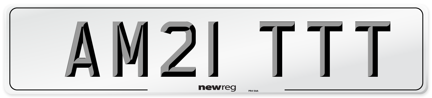 AM21 TTT Number Plate from New Reg